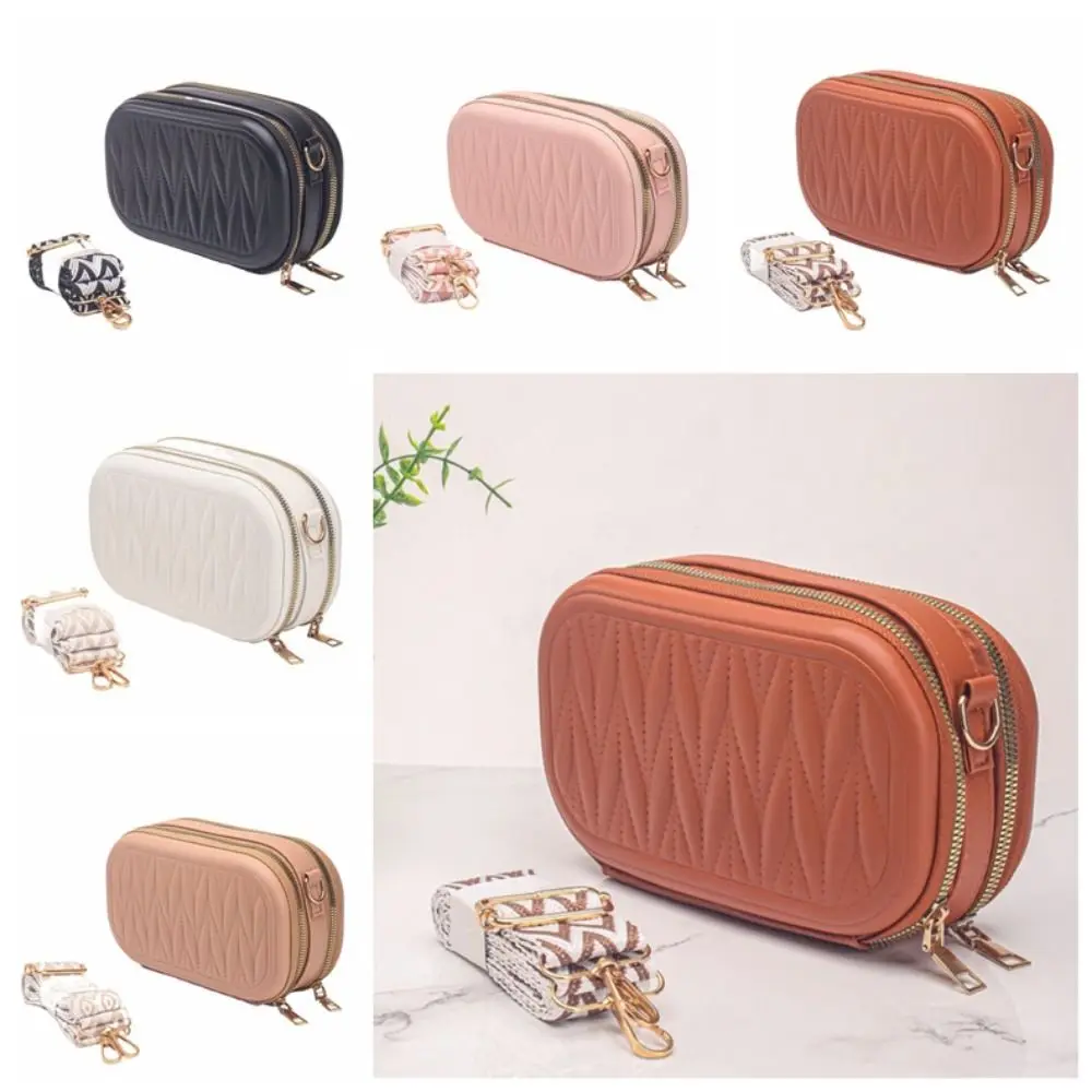 

Trendy Travel Makeup Pouch PU Leather Portable Waterproof Toiletry Organizer Zipper Closure Large Capacity Cosmetic Storage Case