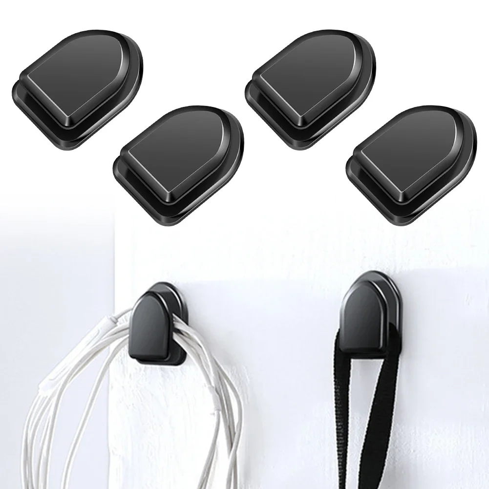 

Car Hooks ABS Black Small Convenient Hook Cars Engineering Vehicles Forklifts Interior Storage Holder Phone Stand Sticky Hook