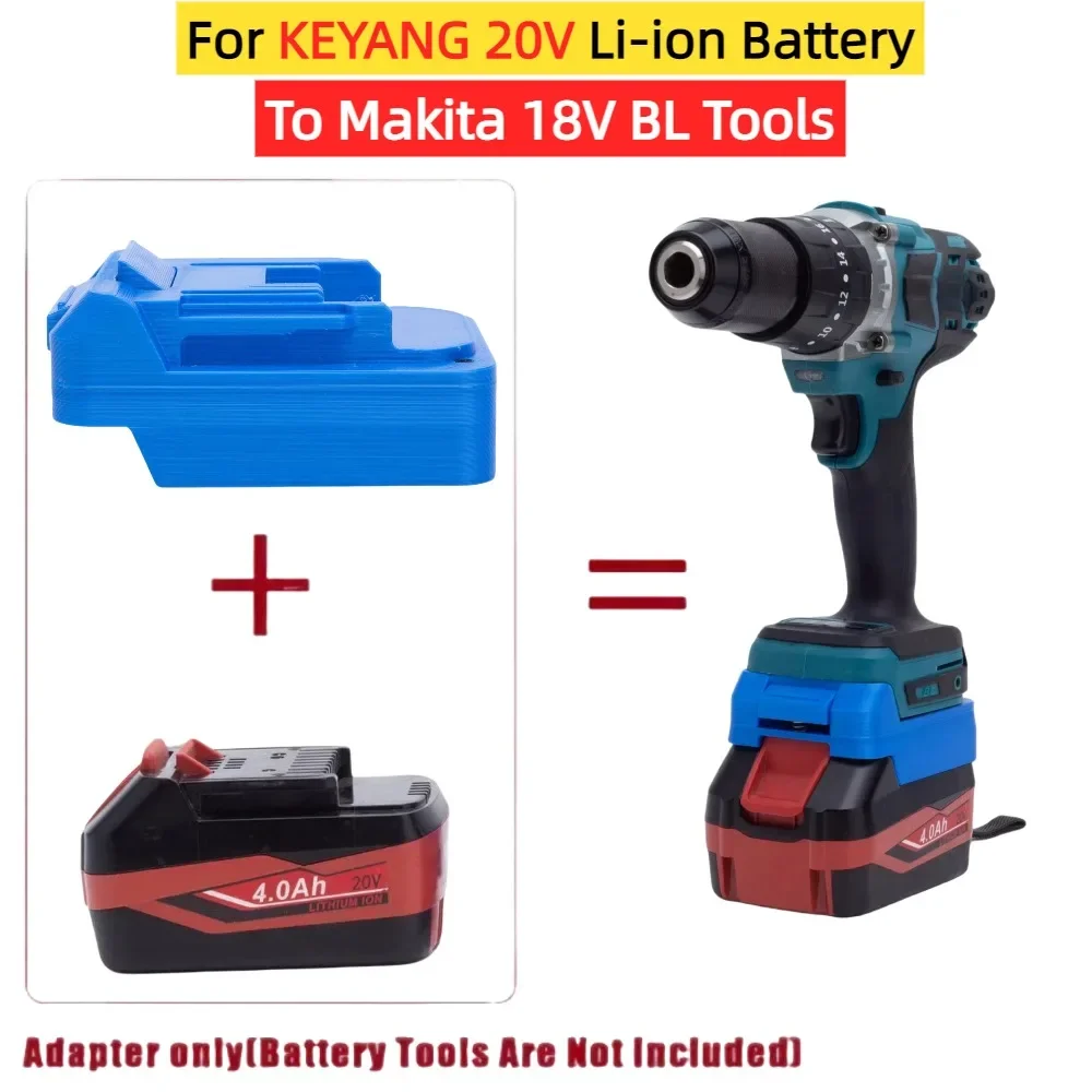 

Адаптер аккумулятора для литий-ионного аккумулятора KEYANG 20 В MAX для аксессуаров для аккумуляторных электроинструментов Makita 18 В BL (только адаптер)