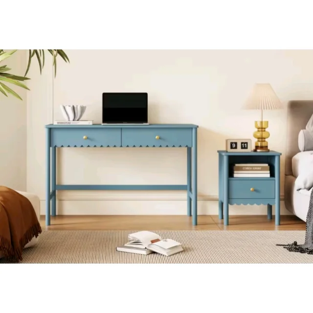 Living room furniture, light blue chest of drawers, furniture Hammond 6 drawer dresser, turquoise