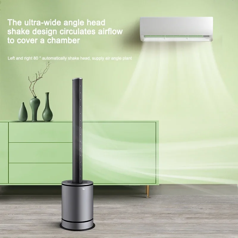 مروحة فائقة الهدوء بلا شفرات ، تحكم ذكي في درجة الحرارة ، تنقية هواء مزدوجة الاستخدام ، برج كهربائي ، مروحة أرضية