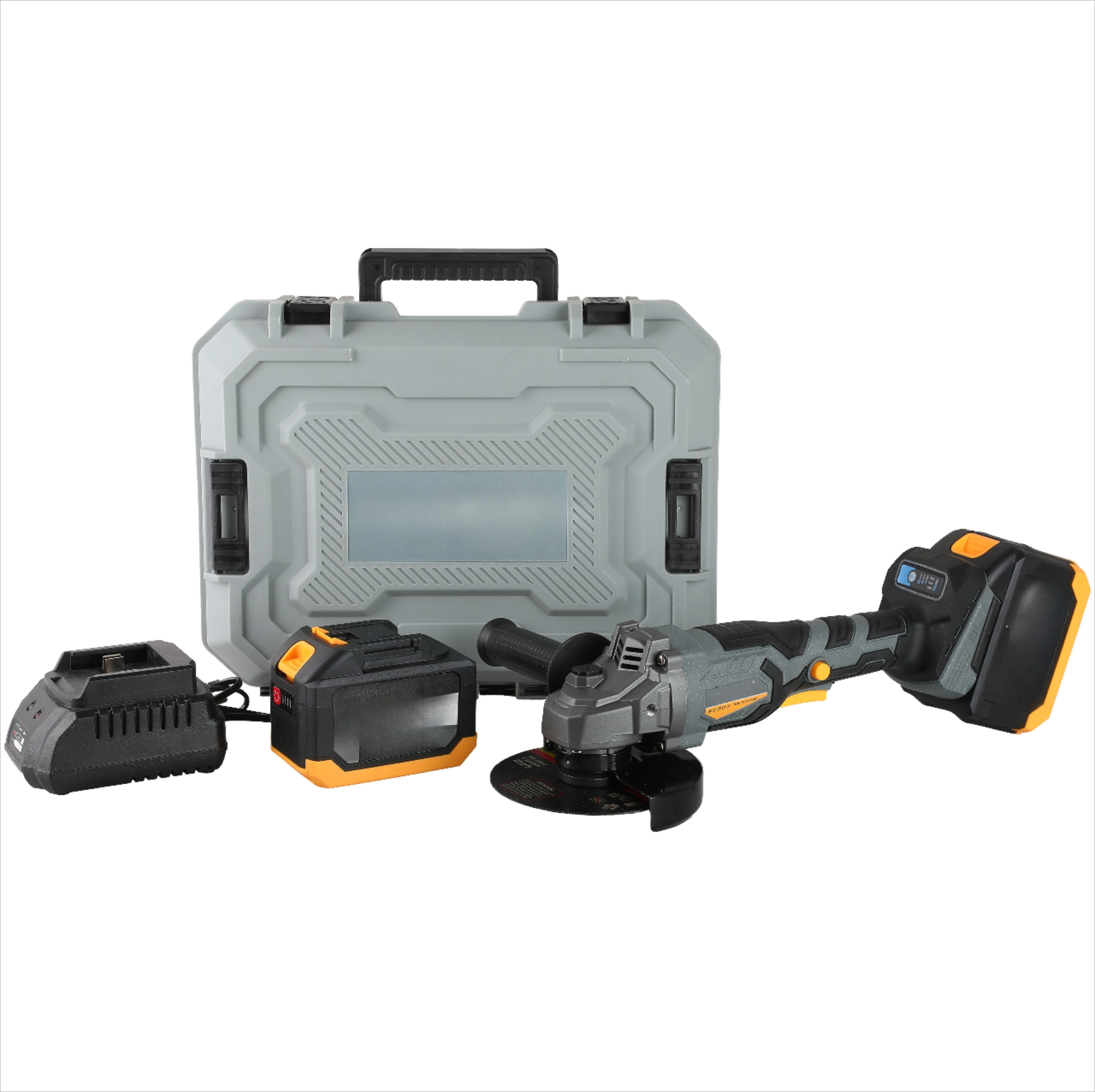 

Portable high quality cordless lithium ion angle grinder 21v strong battery rechargeable grinding plastic box set power tools