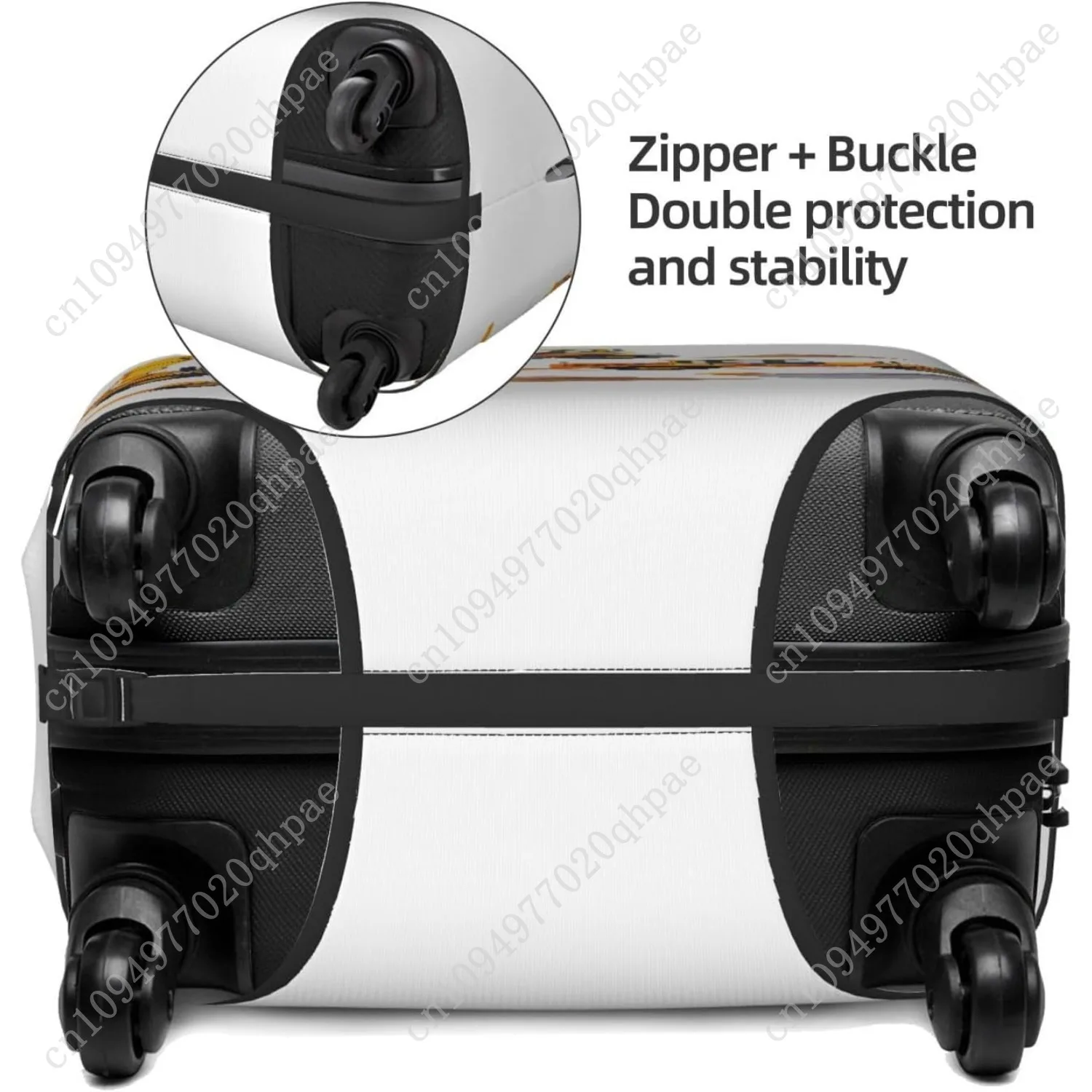 COPERTURA per valigia per bagagli Macchinari Escavatore Camion e caricatore, COPERTURA per valigie giocattolo per cartoni animati Elastico, M - Adatto per bagagli da 22-24 pollici (N