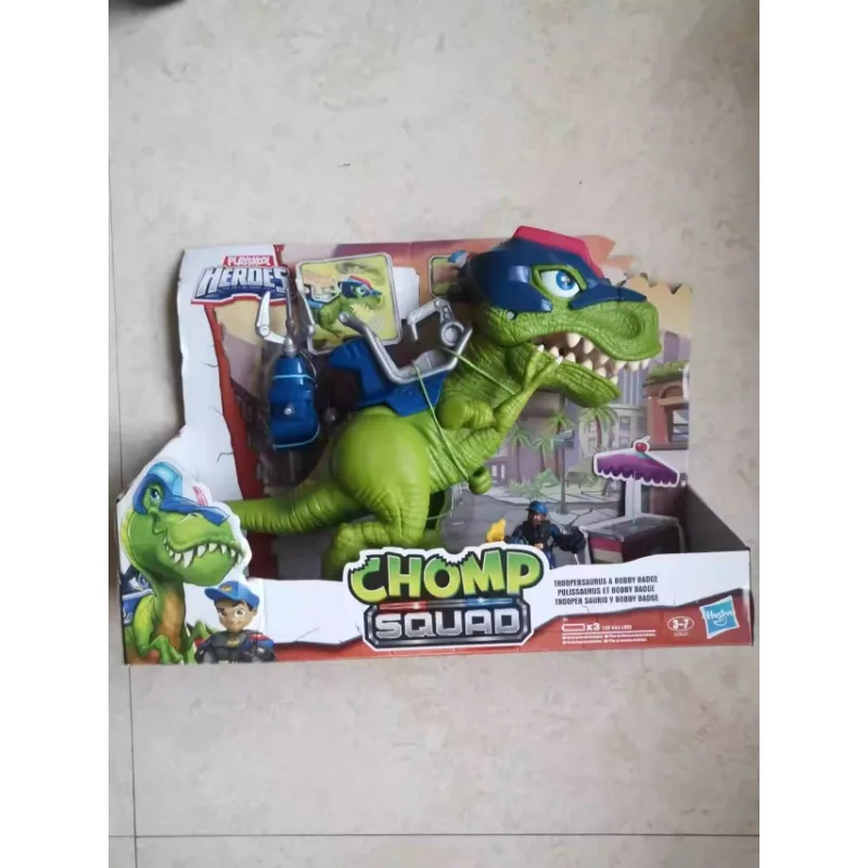 Hasbro Dinosaur Rescue Team Trooper Tyrannosaurus Rex symulacja dźwięku i światła puzzle model kreskówkowy zabawki na prezent urodzinowy dla chłopca