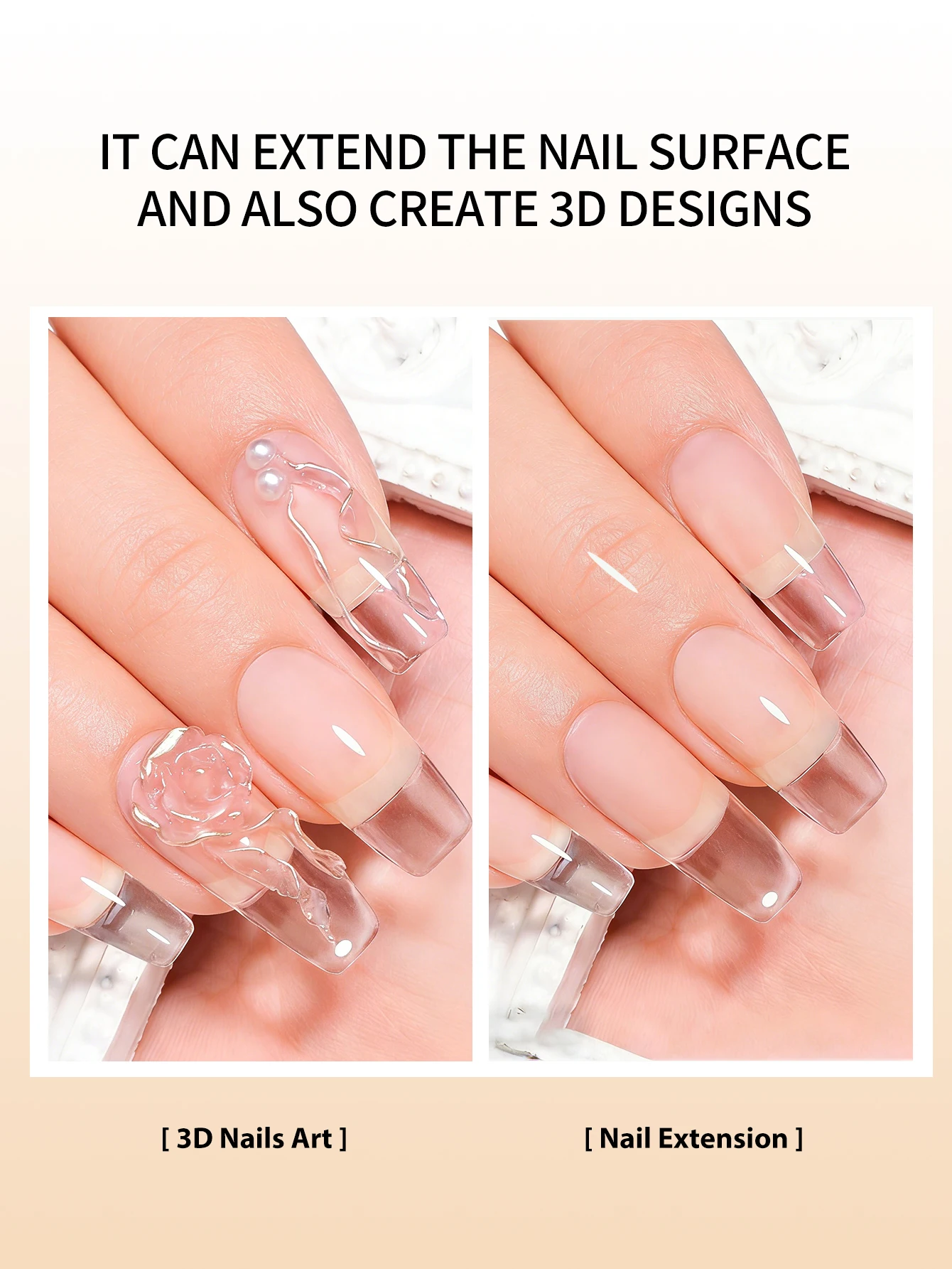 XEIJAYI 1 Stück 15g Transparentes Festes Verlängerungsgel, geeignet für Nägel, Nagelverlängerungen, harte Nägel, Nagelkunst-Funktionsgel für Frauen – Detail 6