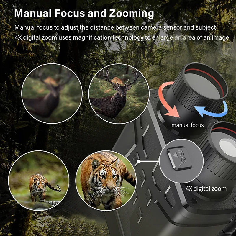 R6 Digital Infrared Night Vision Binoculars Photography 1080P FHD Video Camera Wild Observation Telescope for Camping Hunting