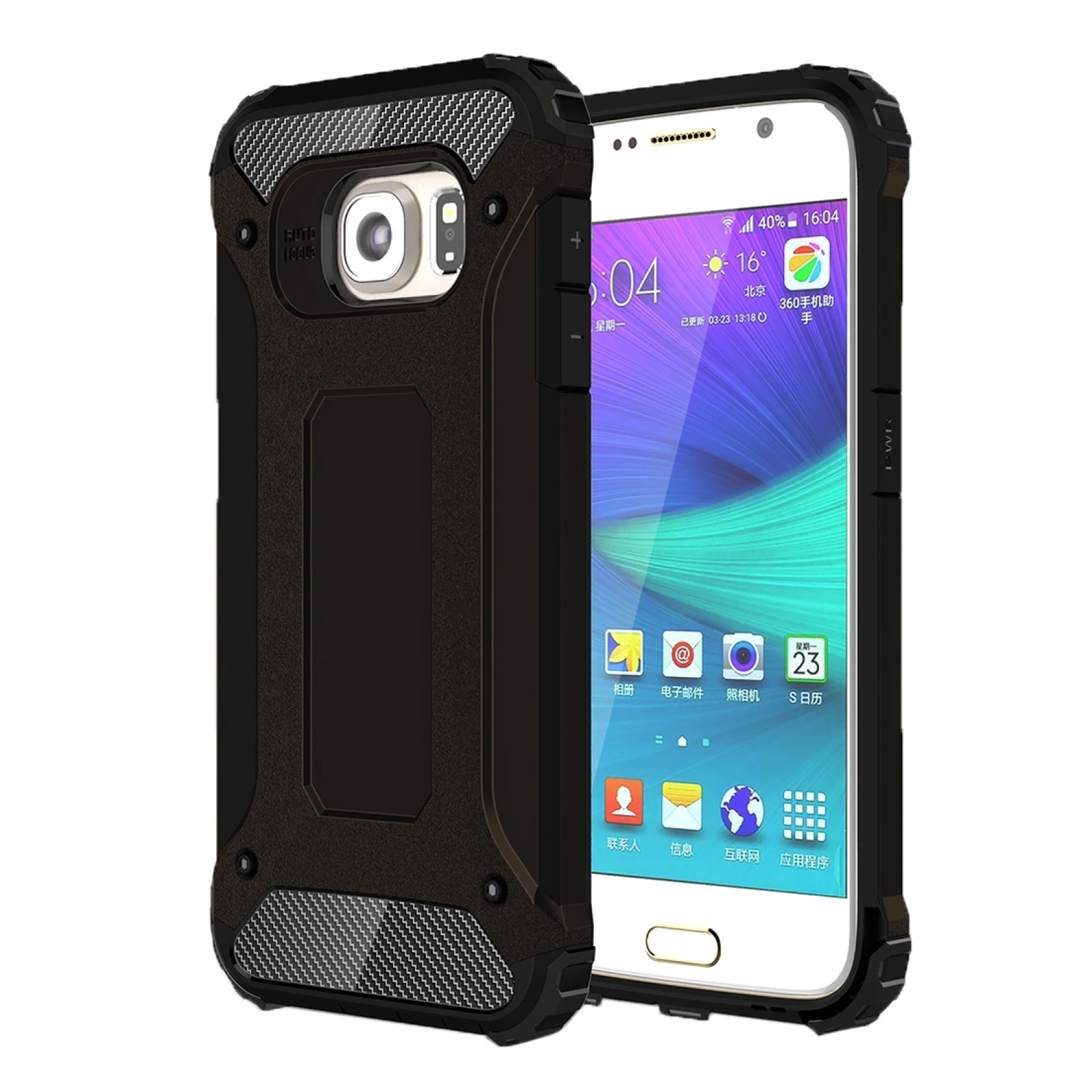 For Galaxy S6 / G920 Tough Armor TPU + PC Combination Case Back Cover