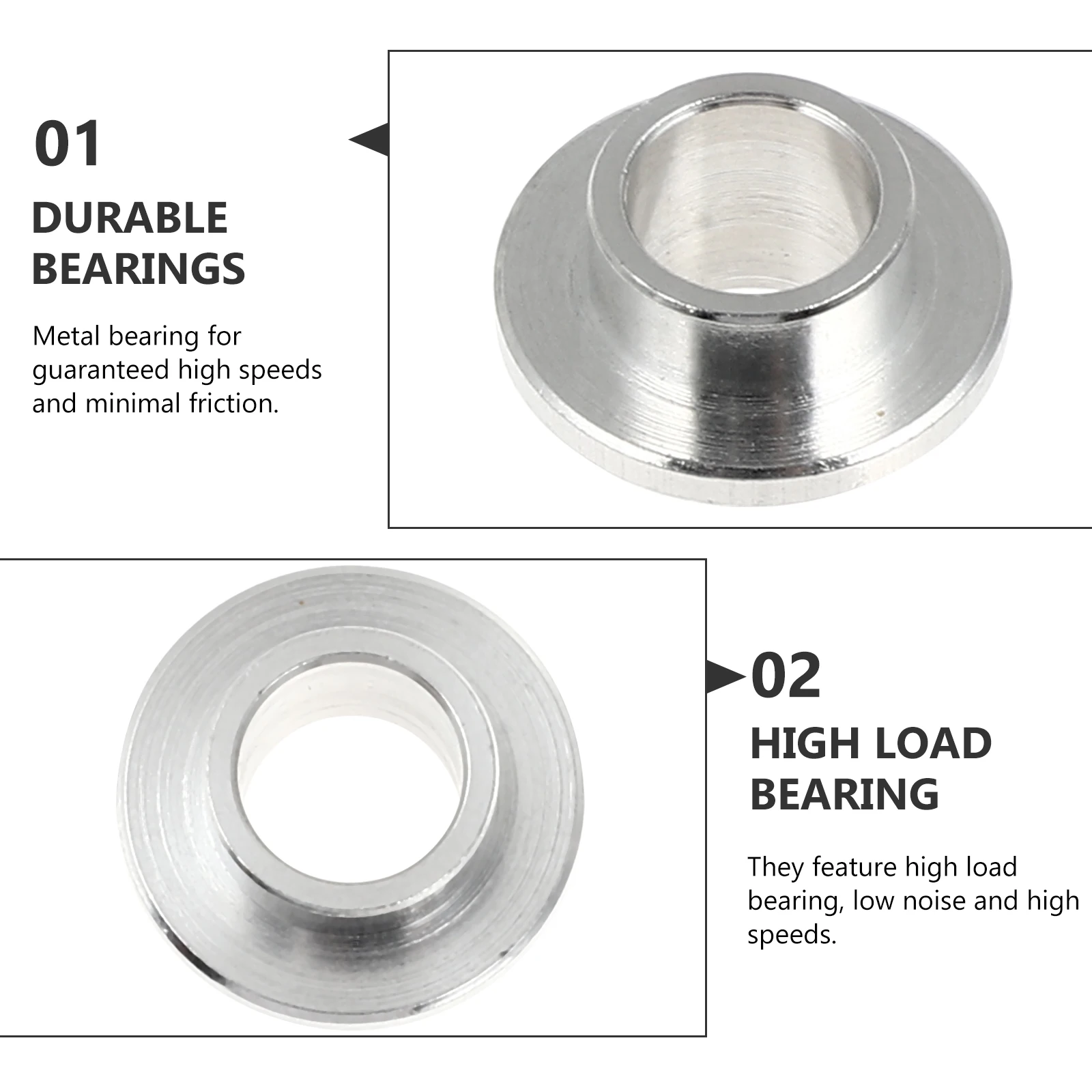 

15pcs Inline Wheel Bearings Silver Metal Roller Skating Skateboard Durable Lubrication Mute Protection Bearings
