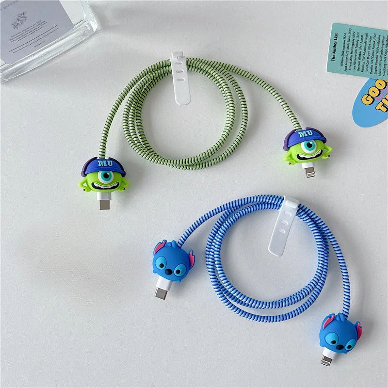 4 sztuk/zestaw sprężynowy nawijacz kabla do Apple18w/20w etui ochronne na ładowarkę do Huawei Samsung kabel do transmisji danych głowica ugryźona rękaw ochronny
