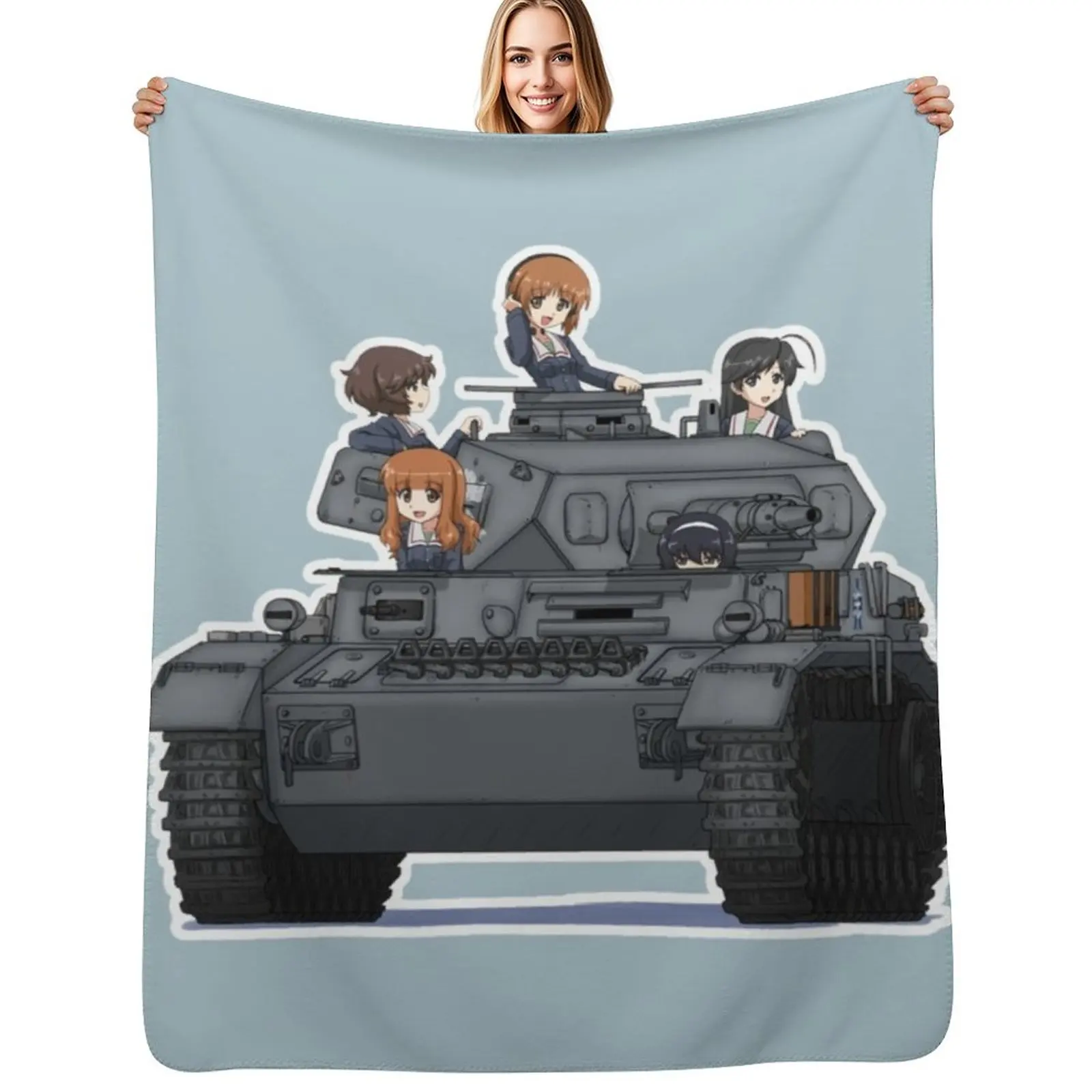 

Girls Und Panzer Throw Blanket Fluffy Cozy Throw Blanket for Home Decor