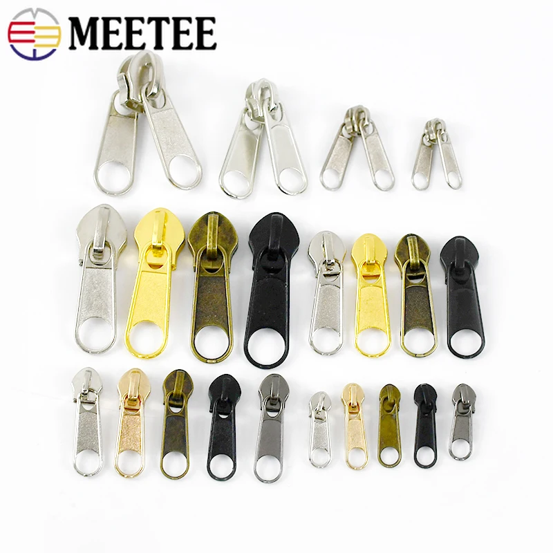 

Meetee 10/20Pcs 3# 5# 8# 10# Nylon Zipper Slider Coil Zippers Puller Head Bag Clothes Repair Decor Zips DIY Sewing Accessories