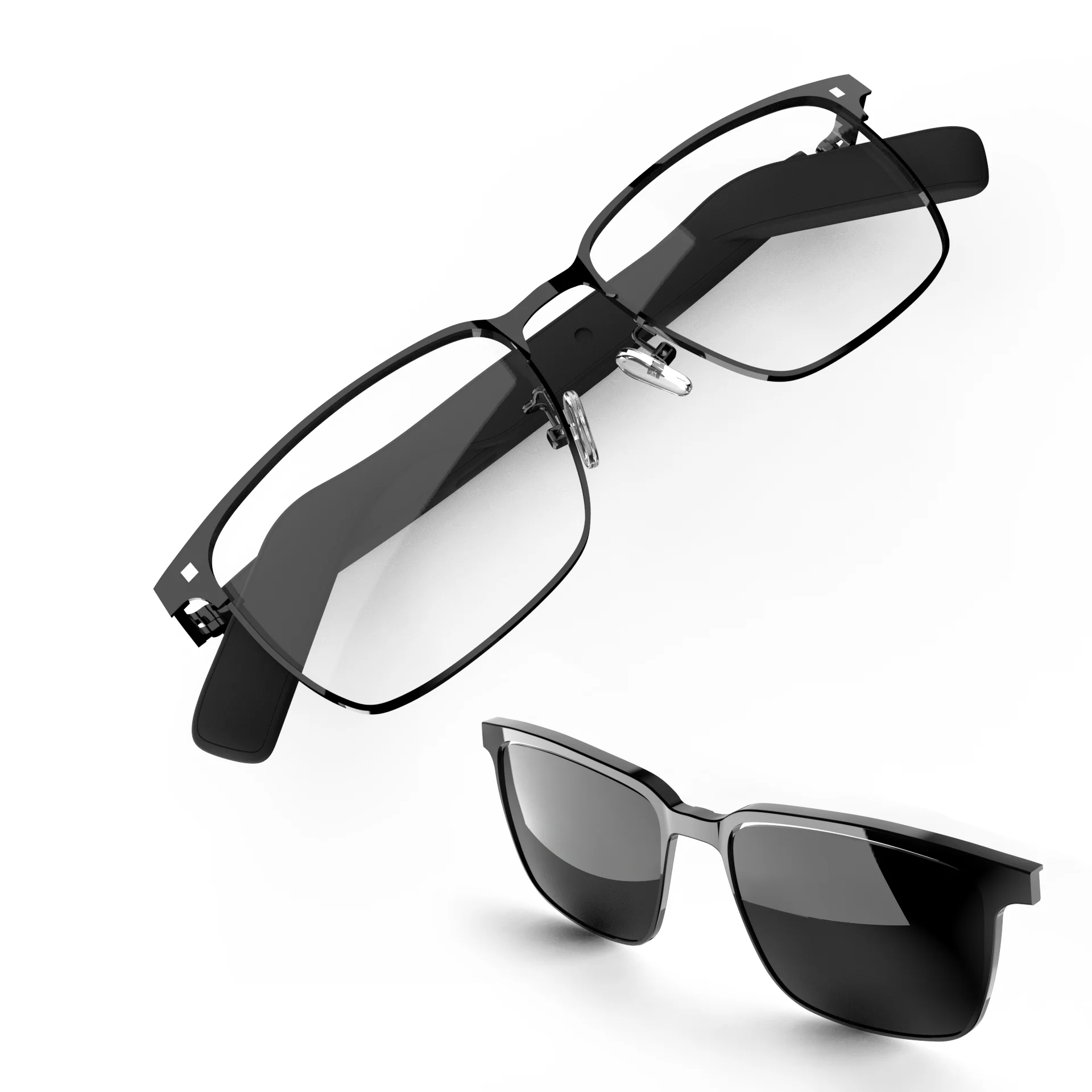 SG-20 نظارات ذكية مع سماعة لاسلكية تعمل بالبلوتوث Anrufe Musik hören Blau Licht HD عدسات مكبرة مغناطيسية مجانية