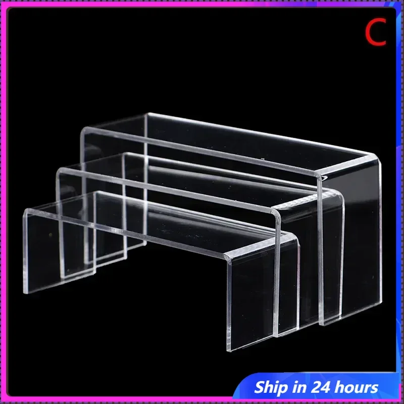 

3Pcs/Set 3mm Acrylic Display Stand Jewelry Showcase Storage Rack Shelf Holder Plexiglass Counter Figure Model Display Shelf