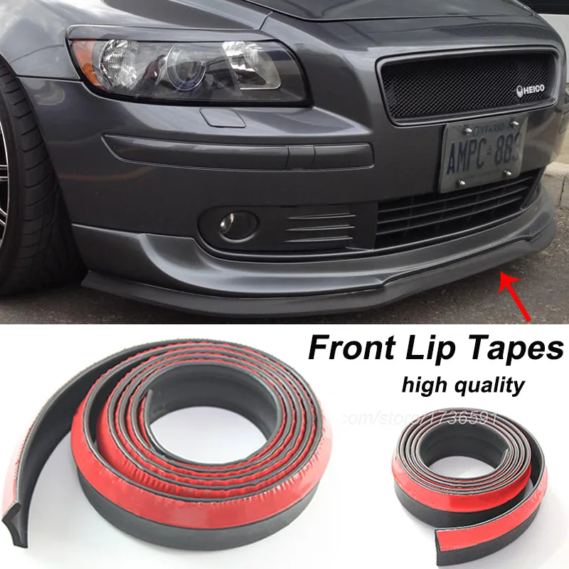 Protectores de goma para parachoques de coche Volvo XC60 XC70 XC90 S40 S60 S70 S80 S80L S90 C30 C70 V40 V60 V70 V90, kit de carrocería, cintas para el labio delantero