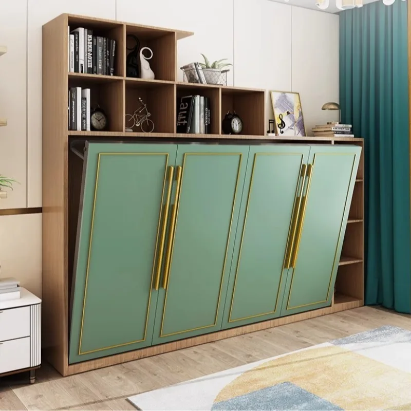 

Fancy Queen Size Bed Storage Cabinets Aesthetic Folding Bed Multifunctional Frame Muebles Para Dormitorio Bedroom Furniture