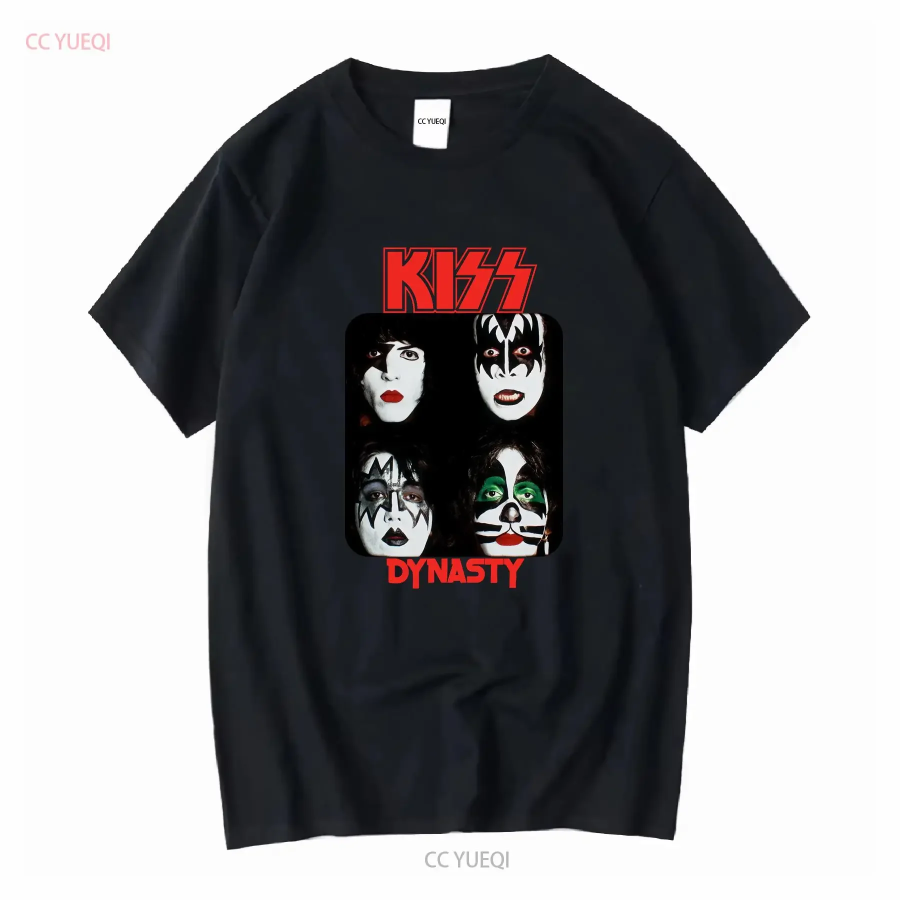 Camiseta de la banda Kiss Dynasty, camiseta Vintage de algodón para hombre, todas las tallas, mangas largas o cortas, ropa vintage lavada para hombre, ropa de diseñador cómoda