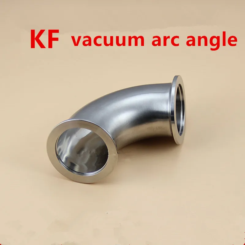 KF16 KF25 KF40 KF50 Vacuum Clamp Ferrule 90 Degree Elbow SUS 304 Stainless Steel Sanitarry Pipe Fitting Connector Homebrew