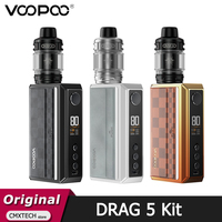 Original VOOPOO Drag 5 Kit 177W Box MOD TC Vape with 5.5ML Uforce-X Tank Fit PnP X Coil Electronic Cigarette DTL 18650 Vaporizer