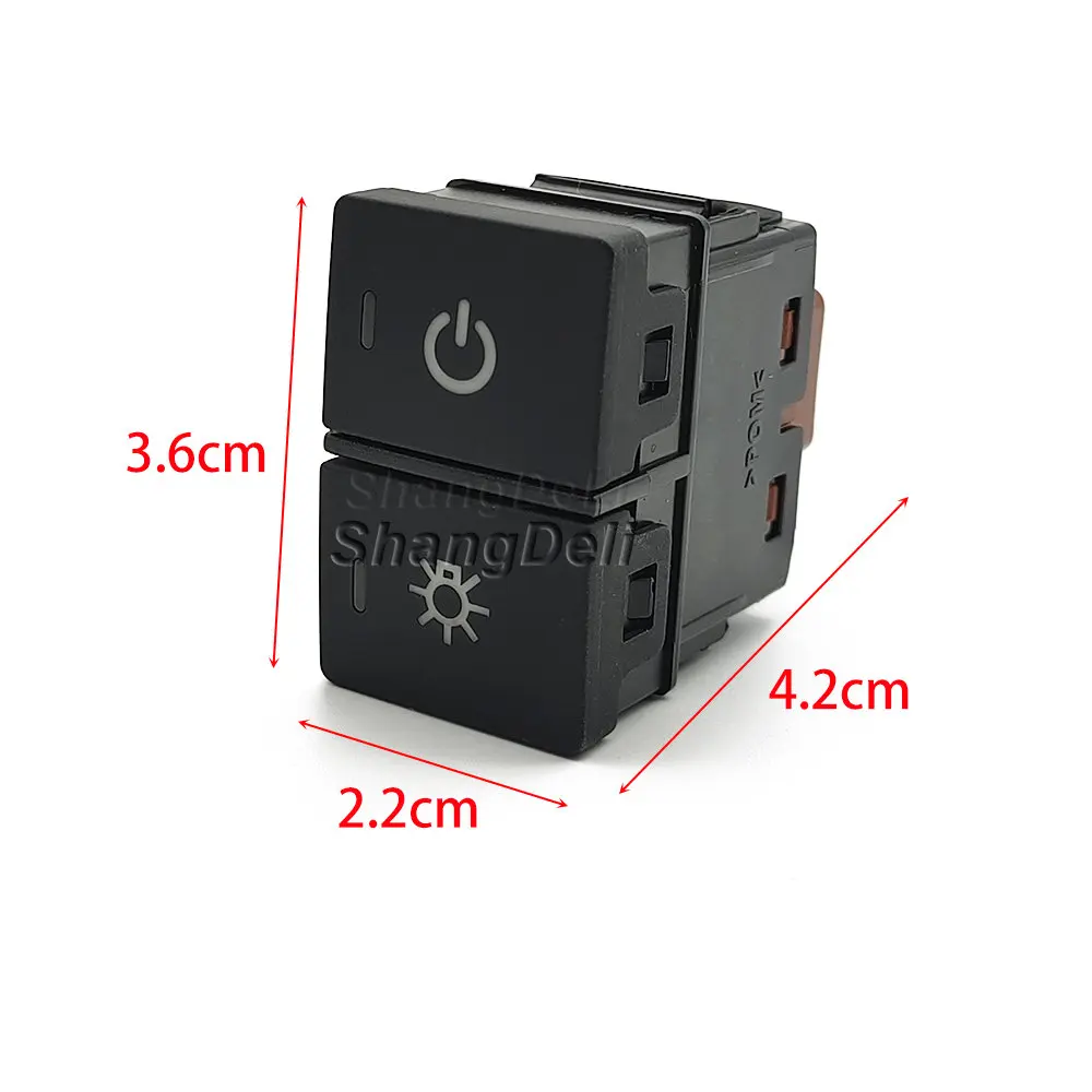 1 Stück für Honda CRV URV AVANCIER CITY Dual-Tasten-Schalter LED DRL Nebelscheinwerfer Radar Power On Off Kamera-Schalter-Taste mit Draht – Detail 1