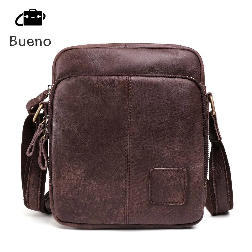 

Men's Messenger Bag Genuine Leather Shoulder Bags Retro Fashion Flap Small Male Crossbody for Man Casual Cowhide Handbag