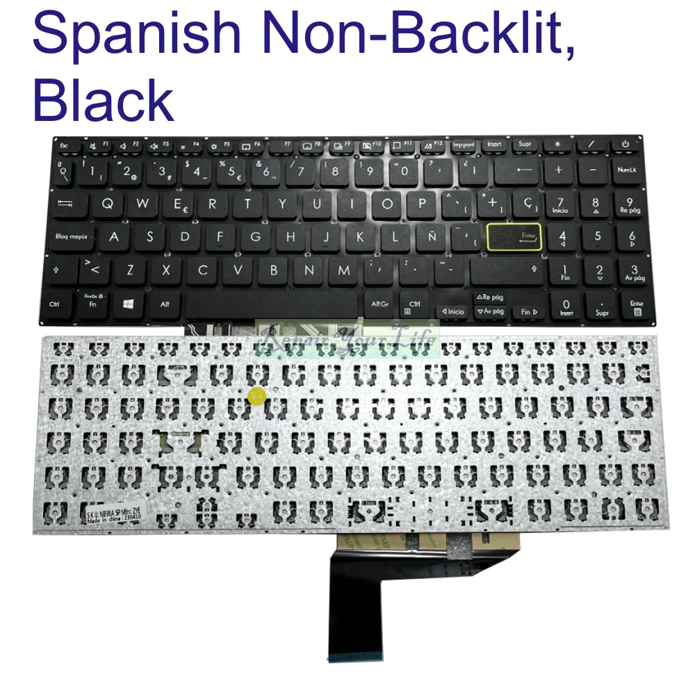 Neue spanische tastatur für asus vivobook x513 x513ea x513ep x513eq x513ia x513ua px513qc hintergrund beleuchtung tastatur spanien fit latein la