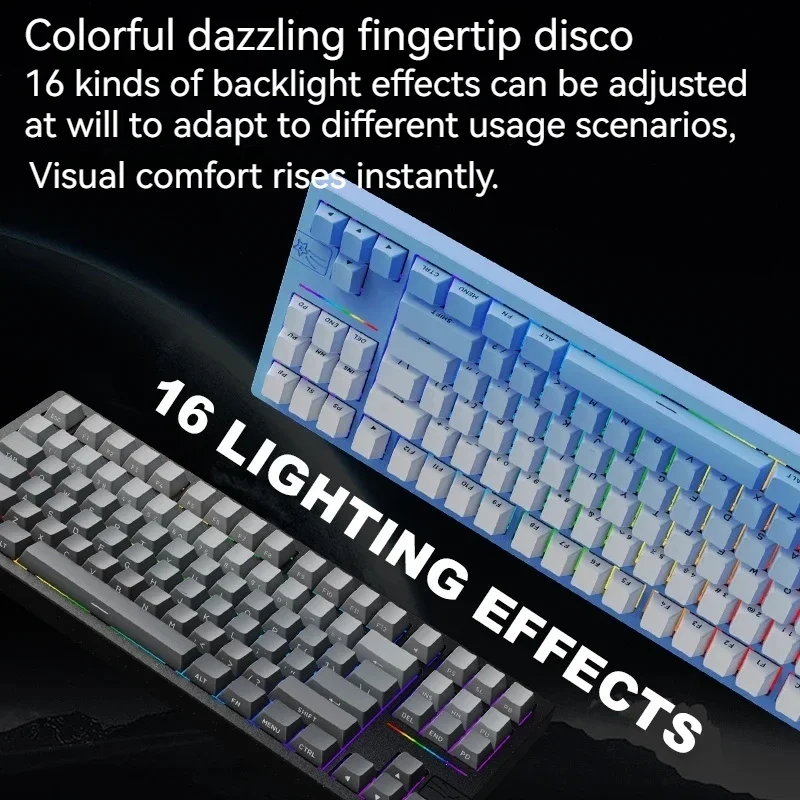 Imagem -03 - Vter Galaxy 80pro Teclado Mecânico com Fio sem Fio Hot Swap Rgb Liga de Alumínio Ergonômico Personalizado pc Gaming Acessório