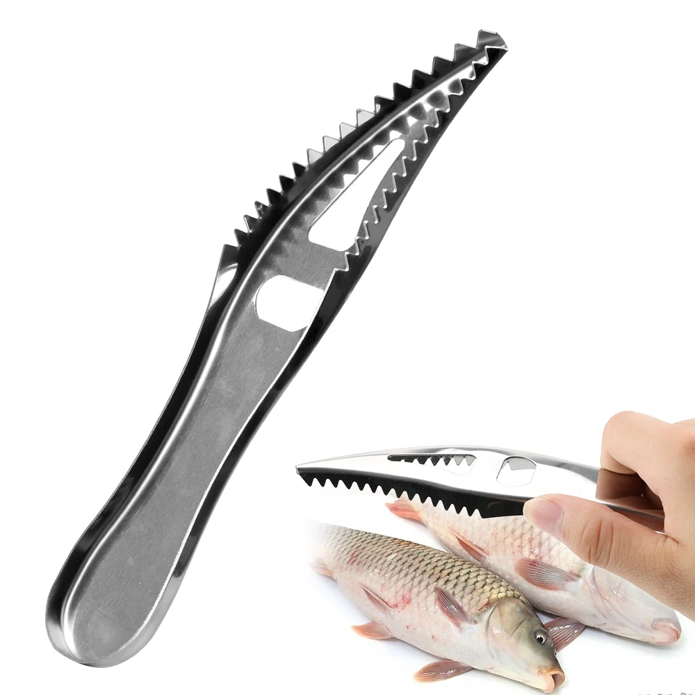 1/2/4PCS Stainless Steel Fish Scale Remover Cleaner Kitchen Fish Scaler Fish Skin Graters Cleaning Peeler Scaler Scraper for