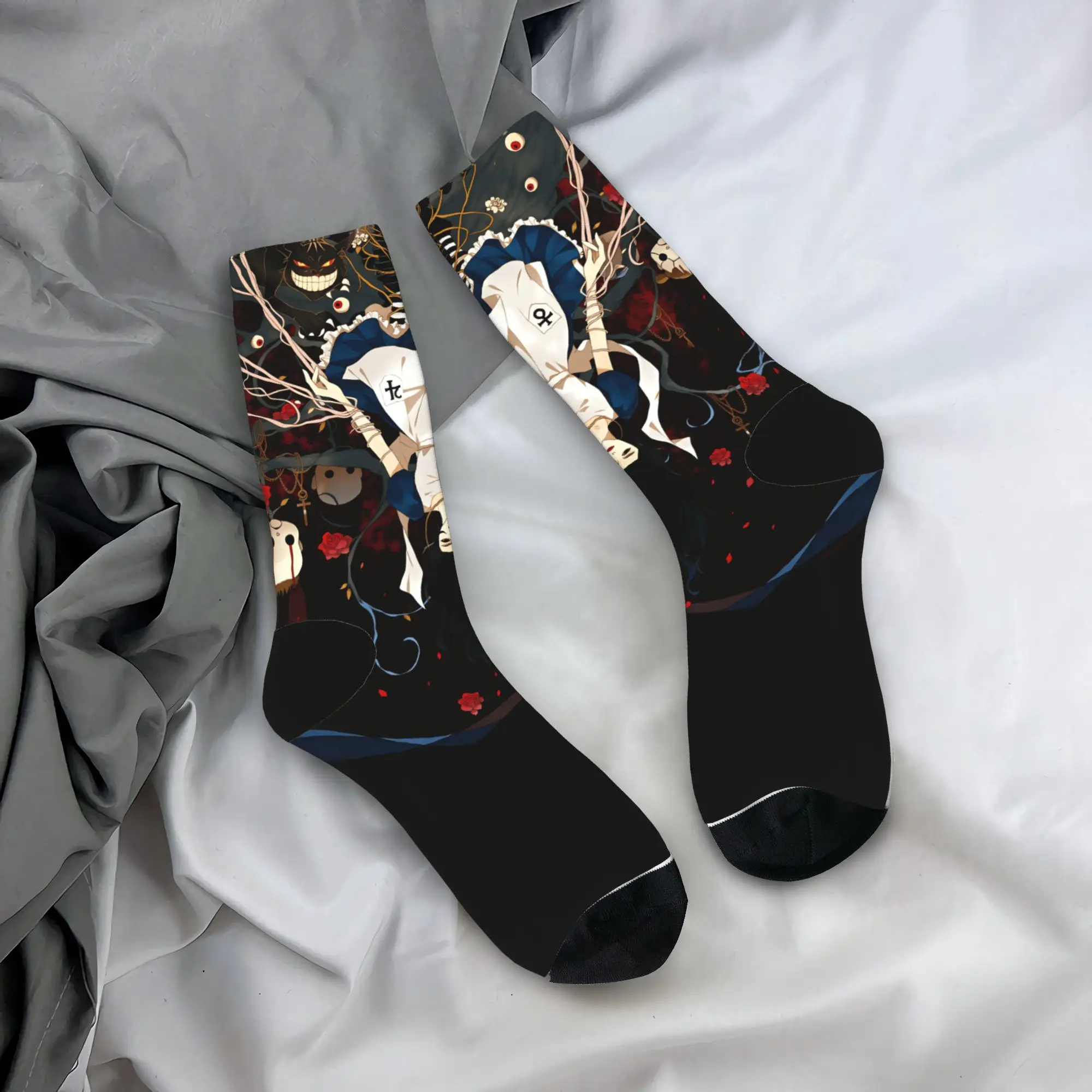 

Game A-Alice Madness Returns Stockings Vintage Socks Couple Breathable Socks Spring Skateboard Design Non Slip Socks Gift Idea