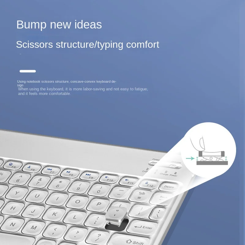 round Cap Bluetooth KeyboardipadPortable Rechargeable Wireless Keyboard for Mobile Phone Tablet Notebook