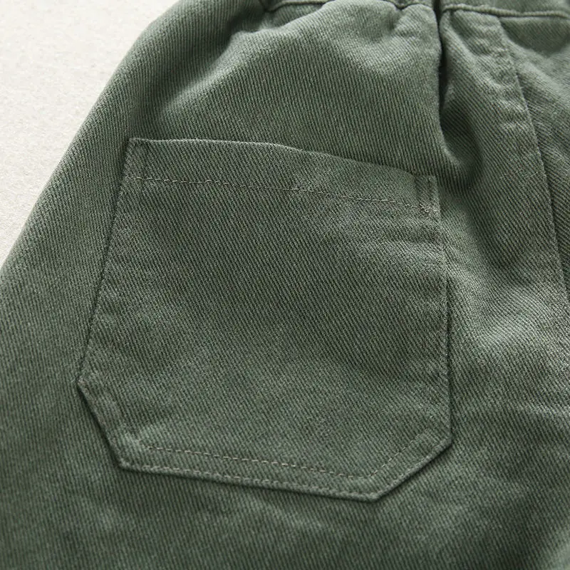 2026 Frühling Herbst Jungen Einfarbige Cargo-Hosen Koreanischer Stil Mode Vielseitige Lässige Lange Hosen Trendige Kinderkleidung – Detail 9