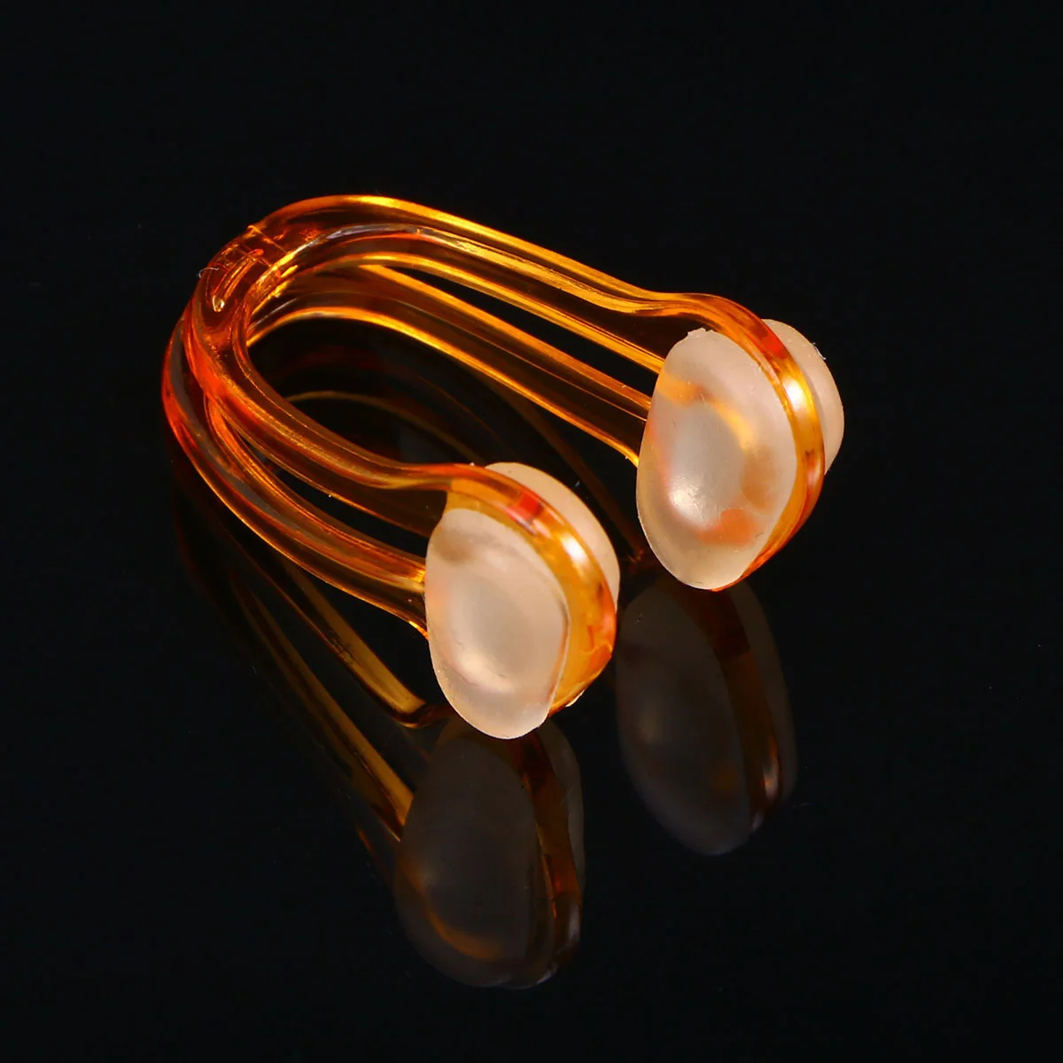 Zestaw pomarańczowych silikonowych klipsów na nos do pływania, wodoodporne, wygodne do długotrwałego noszenia, do pływania, pod prysznic, treningu, zapobiegające wnikaniu wody do nosa.