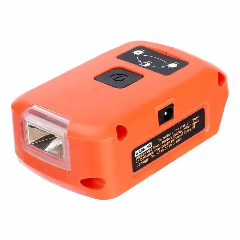 

Led Work Light Battery Adapter for Black&Decker 14.4-20v Lithium Battery with Dual USB Charger 12v DC Port Power Source Supply