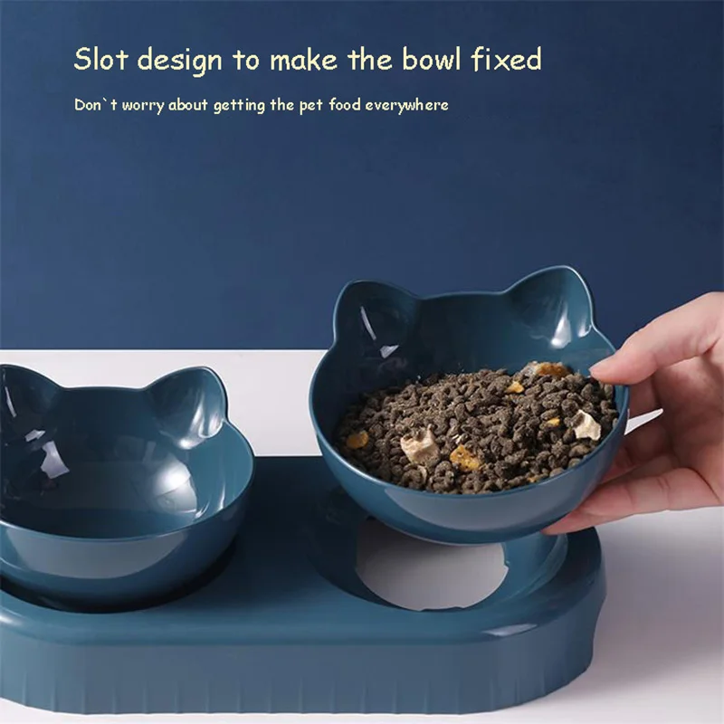 

Pet Cat Bowl Automatic Feeder 3-in-1 Dog Feeding Food Bowl With Water Fountain Double Bowl Drinking Dispenser Drinking For Cats