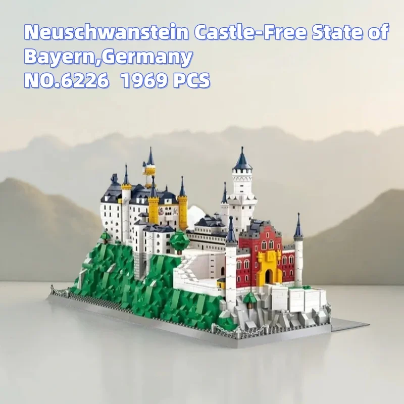 

1969pcs Neuschwanstein Castle Model Kit Germany's World Landmark Architectural Building Blocks MOC Assembly for Kids Decoration