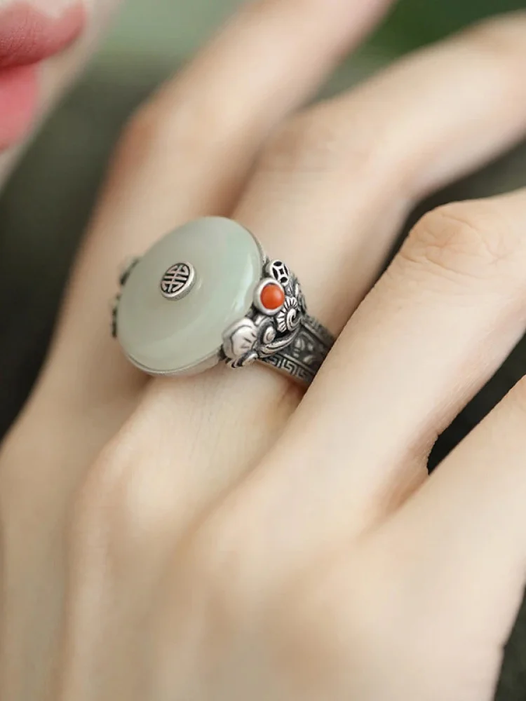 

Retro Vintage Sle Women's Personali Rings Se Bule Design High Quali Faionable Jewelry Accories for Daily Wear