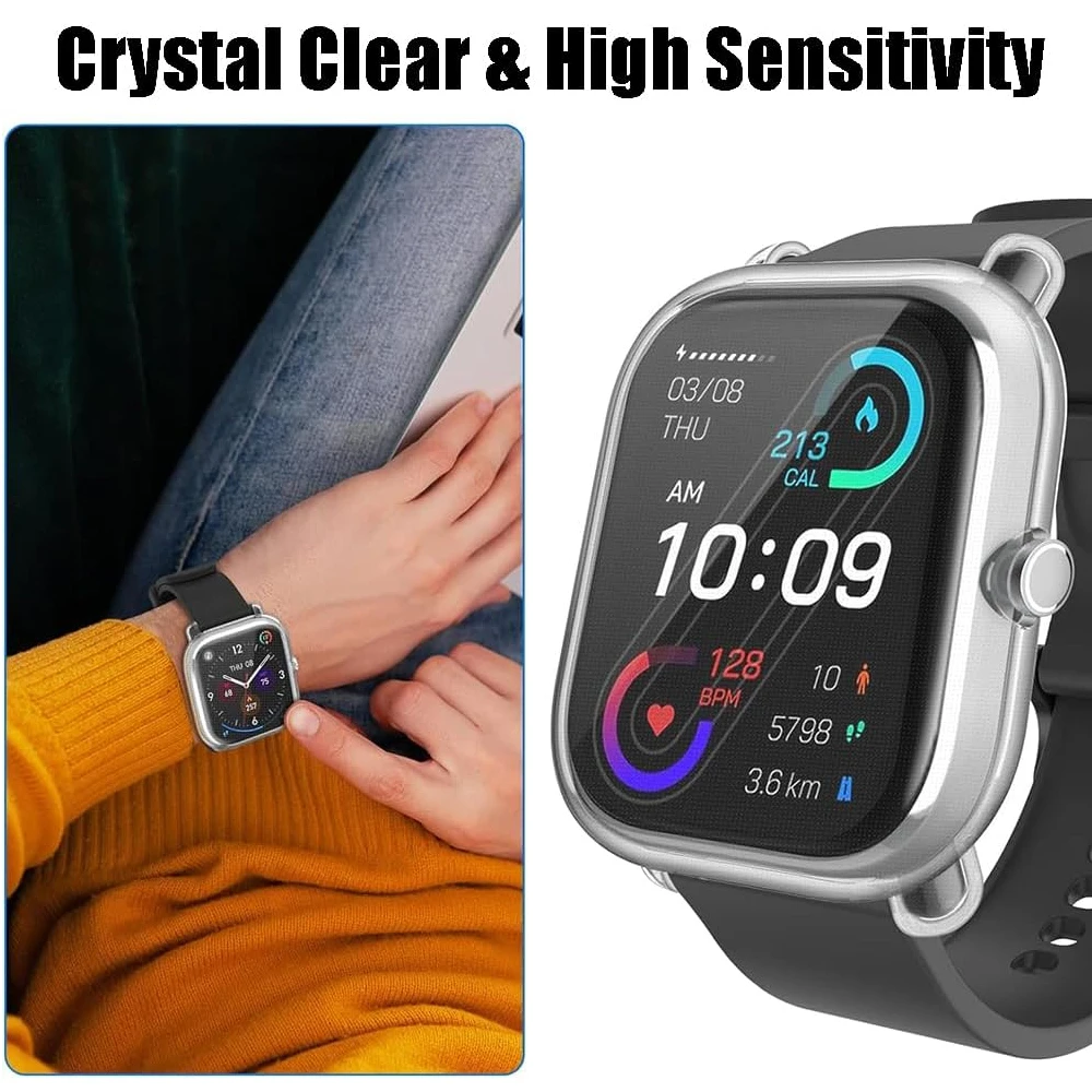 Screen Protector Case Compatible with Amazfit GTS 2 Mini [Not for GTS 2], Soft TPU Plated Bumper All-Around Watch Protective.