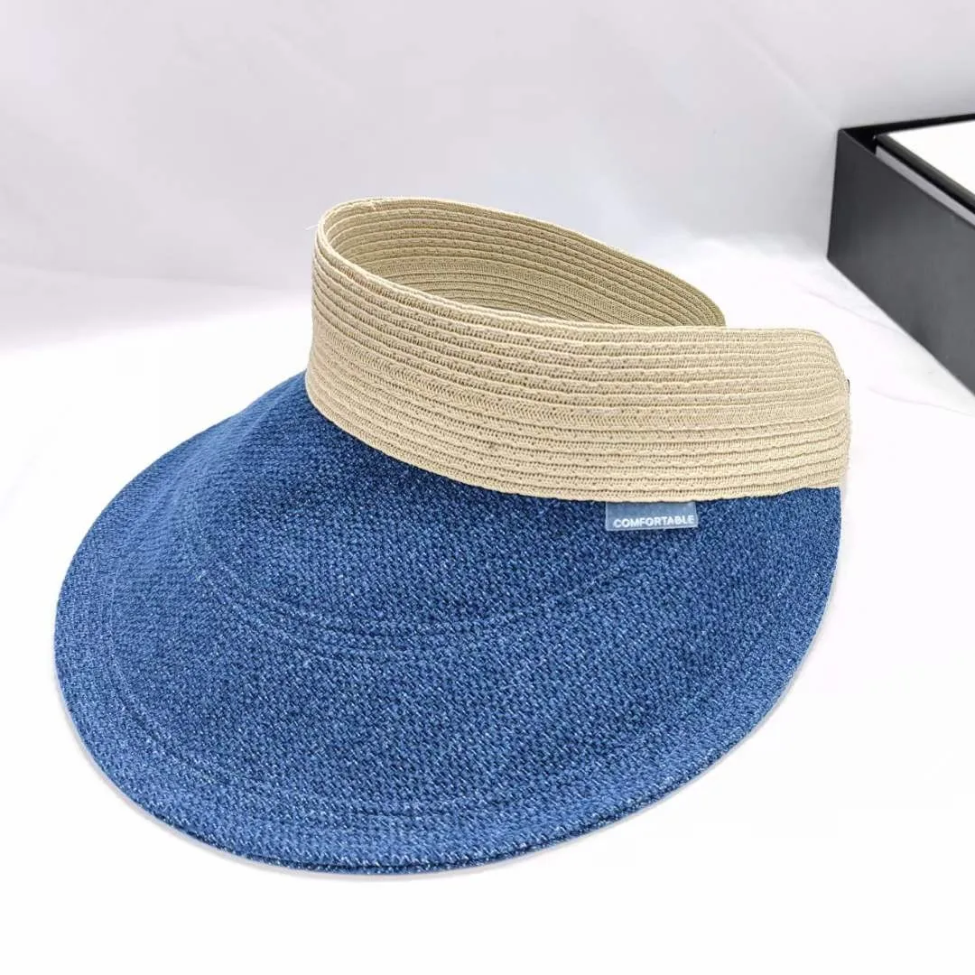 Cowboy Hat Women Summer Empty Top Wide Brimmed Denim Cloth Sunshade Sport Cap Sun Hat Outdoor Casual Street