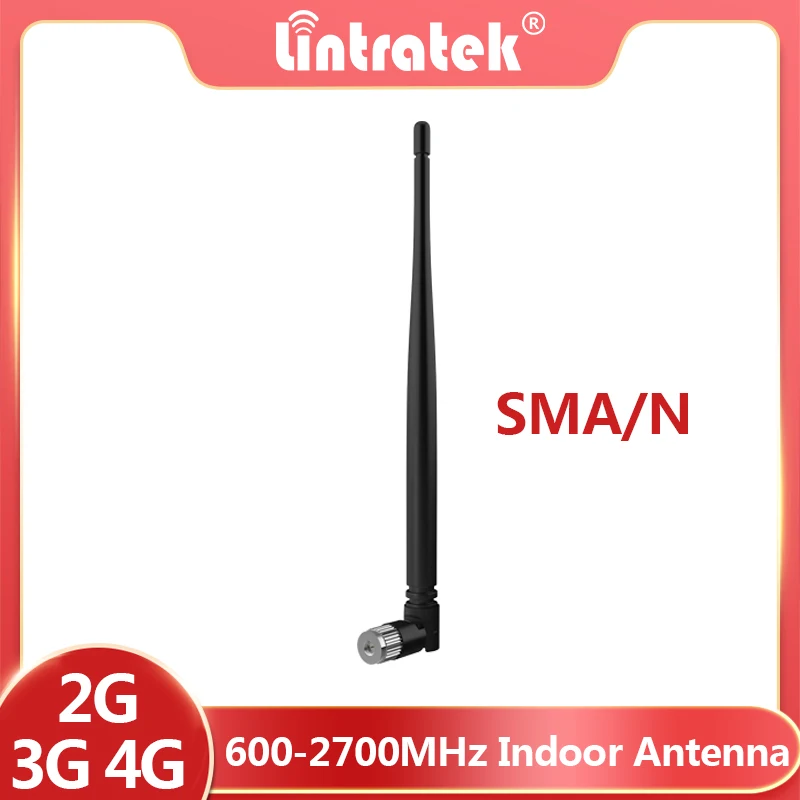 Lintratek 600-2700mhz Indoor Antenna for Cellphone Signal Booster GSM DCS WCDMA 2G 3G 4G Whip Antenna for Cellular Amplifier