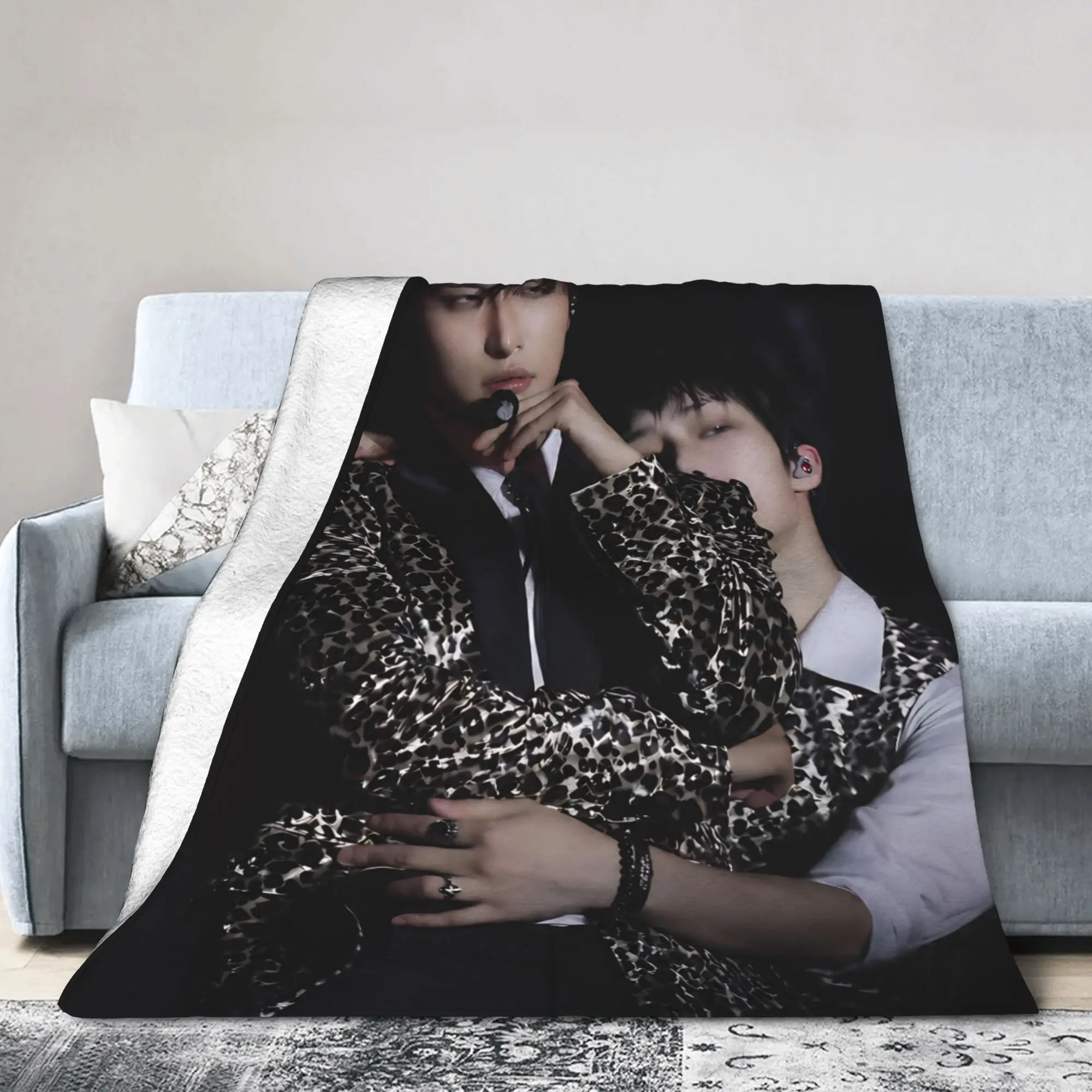 Ateezs Kpop Group Blankets Fleece Summer   Multifunction Super Soft Throw Blankets for Bedding Travel Rug Piece
