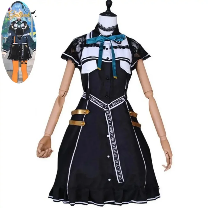 Anime VTuber Hoshimati Suisei Cosplay Hololive Costume Idol virtuale Parrucca Abito uniforme Set completo Donna Kawaii Carnevale Party Suit