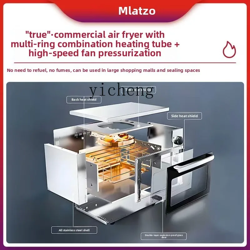 ZK large-capacity air fryer commercial 1-layer 2-layer 3-layer large oven scenic shopping mall catering pizza oven