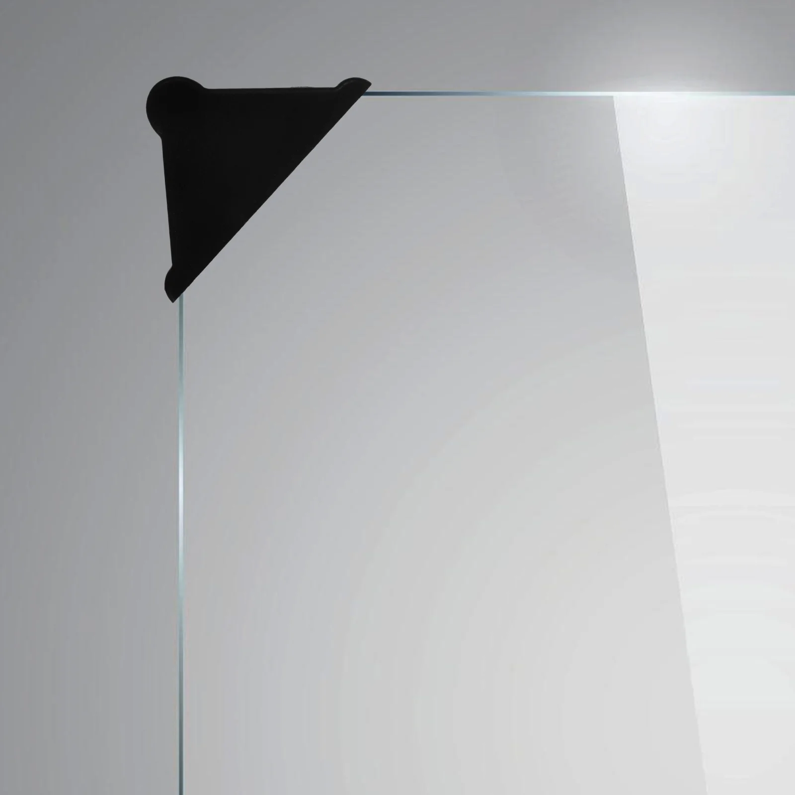 100 قطعة حامي الزاوية المثلثة الحرس صفائح زجاجية الحمام المقسى تأثير المقاومة سهلة التركيب زخرفة الزاوية البلاستيكية