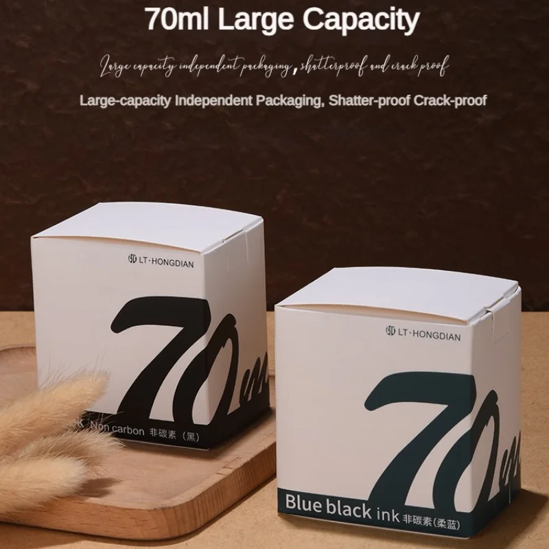 HONGDIAN 70/60/18ml Fountain Pen Ink Various Colors Ink Glass Bottled Ink  Cartridge School Office School Supplies Stationery