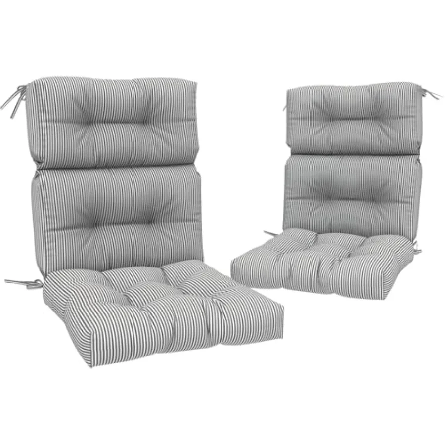 

Подушки для уличных стульев с высокой спинкой, нескользящие, с фиксацией, для кресел-качалок, для садовых стульев, комплект из 2 штук