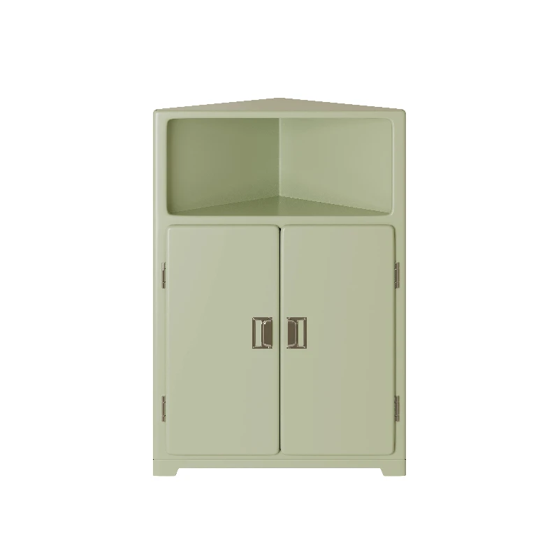 

Solid wood simple cream wind corner cabinet simple design living room corner floor locker corner shelf