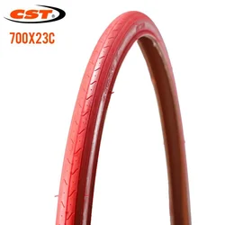 CST Road Bike Tire 700x23C Ultra Light Tire Dead Flying Tire Bicycle Accessories Red Color 23-622