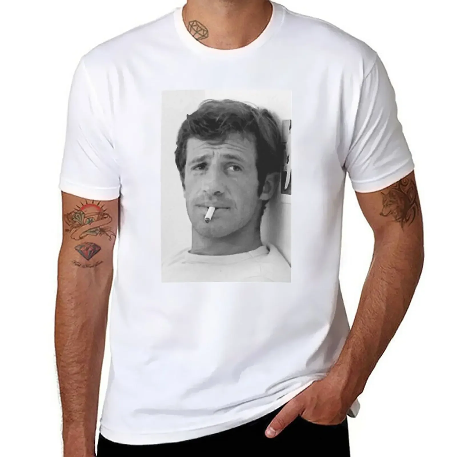 New Jean-Paul Belmondo T-Shirt Short sleeve custom t shirt funny t shirts men clothings