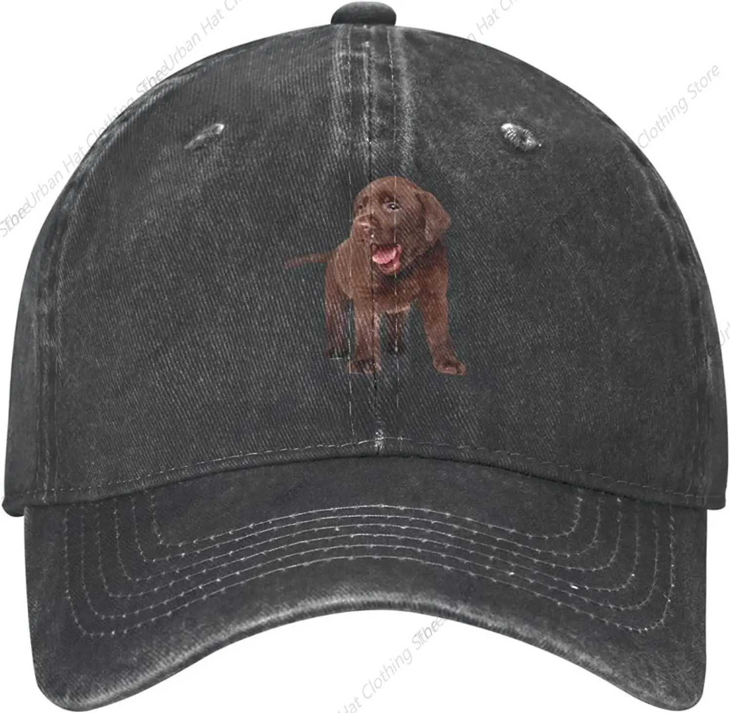 Chocolate Dog Baseball Cap Washed Cotton Trucker Hats Vintage Dad Hat for Men Women Male Female Daily Black