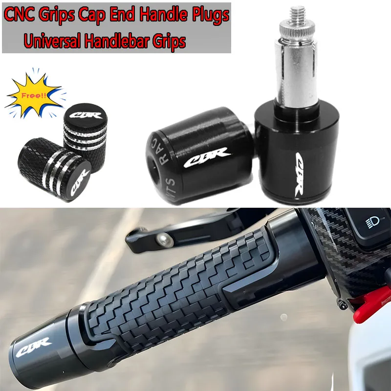 Motorcycle grip handle bar End Handle Bar Grips Cap Anti Vibration Plug Fit For CBR 125R 600 F4i 650F/R 1000F cbr 600 1000 RR