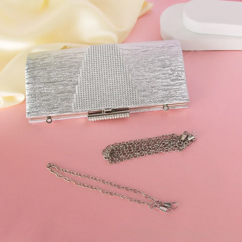 

Ele Diamond Embedded Chain Handbag Dinner Bag Wedding Par Clutch Bag Luxury Sle Faion Accory